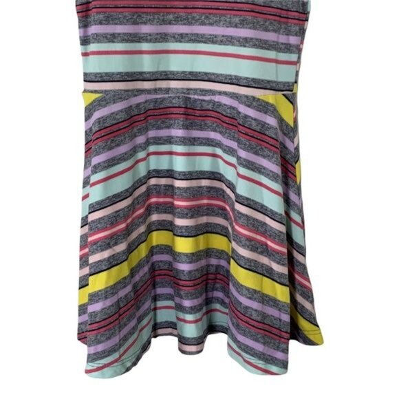 Epic Threads Dress Baby Girls 3T Kids Gray Purple Fit and Flare Striped Casual - Picture 3 of 9